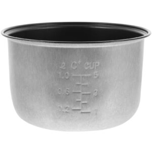 tofficu 2l rice cooker pot replacement, 2 quart aluminum alloy non- stick replacement inner cooking pot, inner pot 7.3'' diameter x 4.2'' high