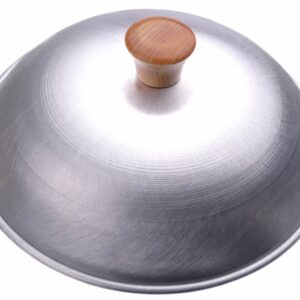Aluminum Dome Wok Lid/Wok Cover, 13-Inches, (For 14" Wok), 18 Gauge, USA Made