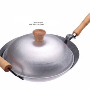 Aluminum Dome Wok Lid/Wok Cover, 13-Inches, (For 14" Wok), 18 Gauge, USA Made