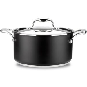 magefesa prisma – 9.4 inches stew pot, dutch oven with lid, made of 18/10 stainless steel, for all types of kitchens, induction, easy cleaning, dishwasher and oven safe up to 392ºf