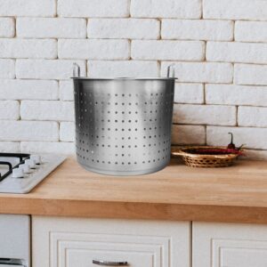 Hemoton Stock Pot Strainer Basket Insert Seafood Boil Pot Crawfish Crab Steamer Pot Stainless Steel Pasta Cooker for Home Restaurant Kitchen