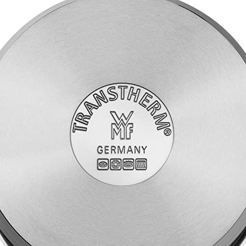 WMF cookware Ø 24 cm approx. 5,7l Function 4 Inside scaling lid - pour off or decant liquids without spilling to keep your dishes and cooker clean. Made in Germany hollow side handles glass lid