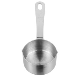 doitool steel thickened sauce pan with long heatproof handle metal milk pan kitchen cookware for milk sauce pasta noodles chocolate 80ml