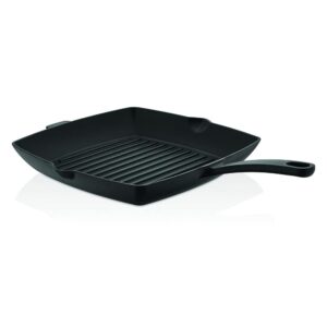 korkmaz rectangular grill fry pan nonstick cookware 100% pfoa free for any heat source including induction and oven - perfect for grilling bacon, steak, and meats dishwasher safe - a2848