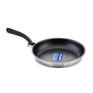 alten bach romanesque wok pan 3-layer non-stick stainless alumiuium stir fry pan 8-inch(22cm),10-inch(26cm),11-inch(28cm),12-inch(30cm) (10-inch(26cm))