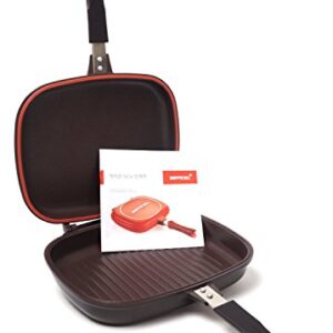 Happycall Double Grill Pan Korean Original Model JUMBO Size (BROWN)