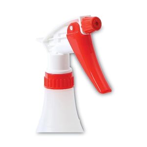 Boardwalk BWK03010 HDPE 32 oz. Trigger Spray Bottles - Clear/Red (3/Pack)