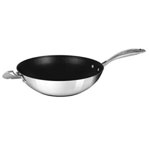 scanpan haptiq stainless steel-aluminum 12.5-inch wok
