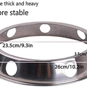 Stainless Steel Wok Ring Wok Rack 7¾-Inch and 9¾-Inch Reversible Size (2)