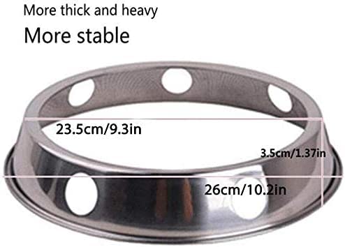 Stainless Steel Wok Ring Wok Rack 7¾-Inch and 9¾-Inch Reversible Size (2)