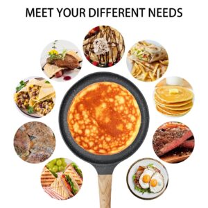 JUSTUP 11 Inch Nonstick Skillet Pan, Aluminum, Electric Stovetop Compatible, Suitable for Pancakes, Tortillas, Omelette, Egg Pan