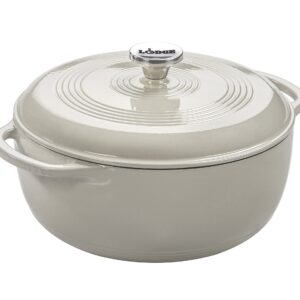 Lodge 6 Quart Enameled Cast Iron Dutch Oven with Lid + Lodge 10.25 Inch Cast Iron Pre-Seasoned Skillet