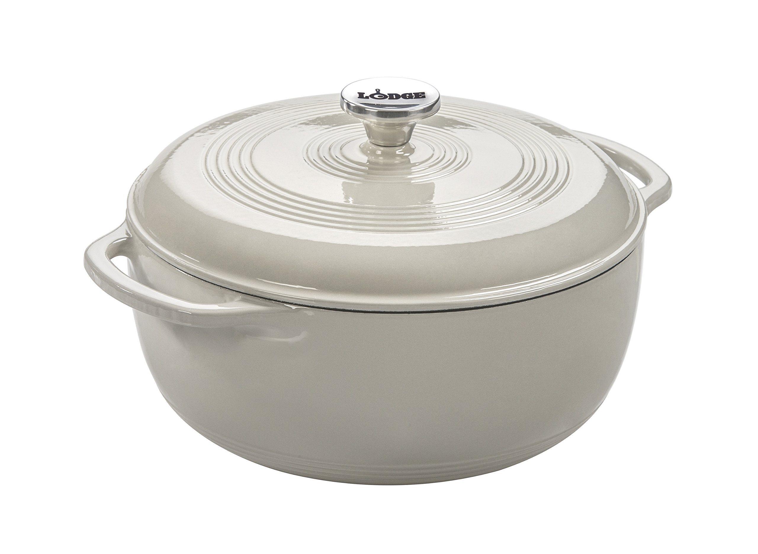 Lodge 6 Quart Enameled Cast Iron Dutch Oven with Lid + Lodge 10.25 Inch Cast Iron Pre-Seasoned Skillet