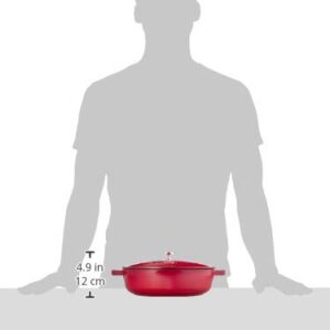 Staub Braiser 40506-544 Blazer Saute Pan, Cherry, 10.2 inches (26 cm), Large, Double-Handed, Casted, Enameled Pot, Sukiyaki, Induction Compatible