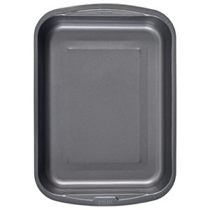 goodcook 04048 metal utensil nonstick roast pan, easy clean dishwasher safe, 11.5 inch x 15.5, silver