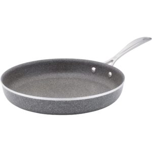 zwilling vitale 12-inch nonstick frying pan, aluminum, scratch resistant, made in italy,gray