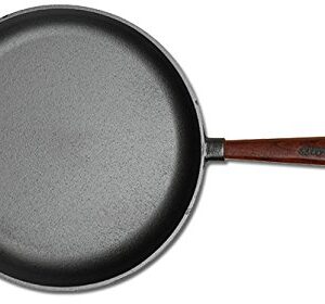 SKEPPSHULT Frying Pan with Wooden Handle and Glass Lid 28 Cm Black