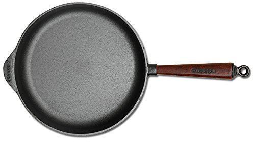 SKEPPSHULT Frying Pan with Wooden Handle and Glass Lid 28 Cm Black