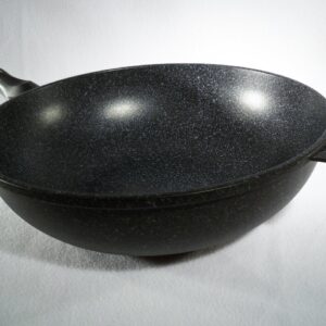 Ceramic Marble Coated Cast Aluminium Non Stick Wok 32 Cm