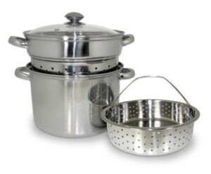 8 qt 4 piece stainless steel multi-cooker