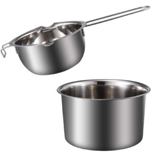 exceart chocolate melting bowl 1 set stainless steel double boiler pot cheese melting pot chocolate melting pot wax melting pot for home use candle making supplies