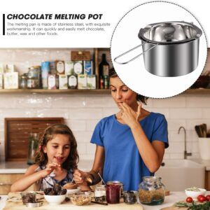 EXCEART Chocolate Melting Bowl 1 Set Stainless Steel Double Boiler Pot Cheese Melting Pot Chocolate Melting Pot Wax Melting Pot for Home Use Candle Making Supplies