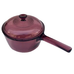 corning vision visions cranberry 1.5 l. saucepan with lid