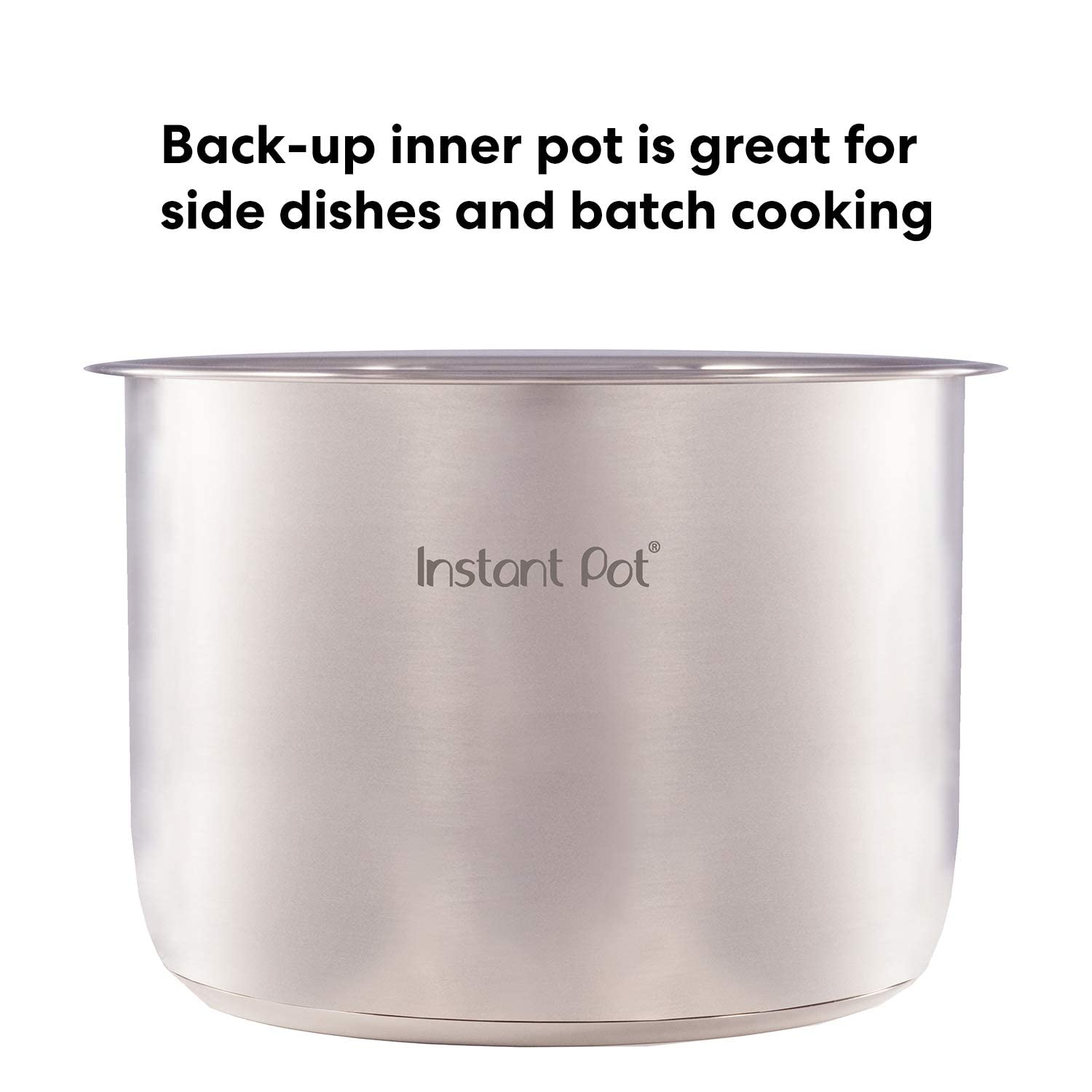 Instant Pot IP-POT-SS304-60 Genuine Stainless Steel Inner Cooking Pot - 6 Quart & Tempered Glass Lid, Stainless Steel Rim, for 5 Qt/L or 6 Qt/L Models