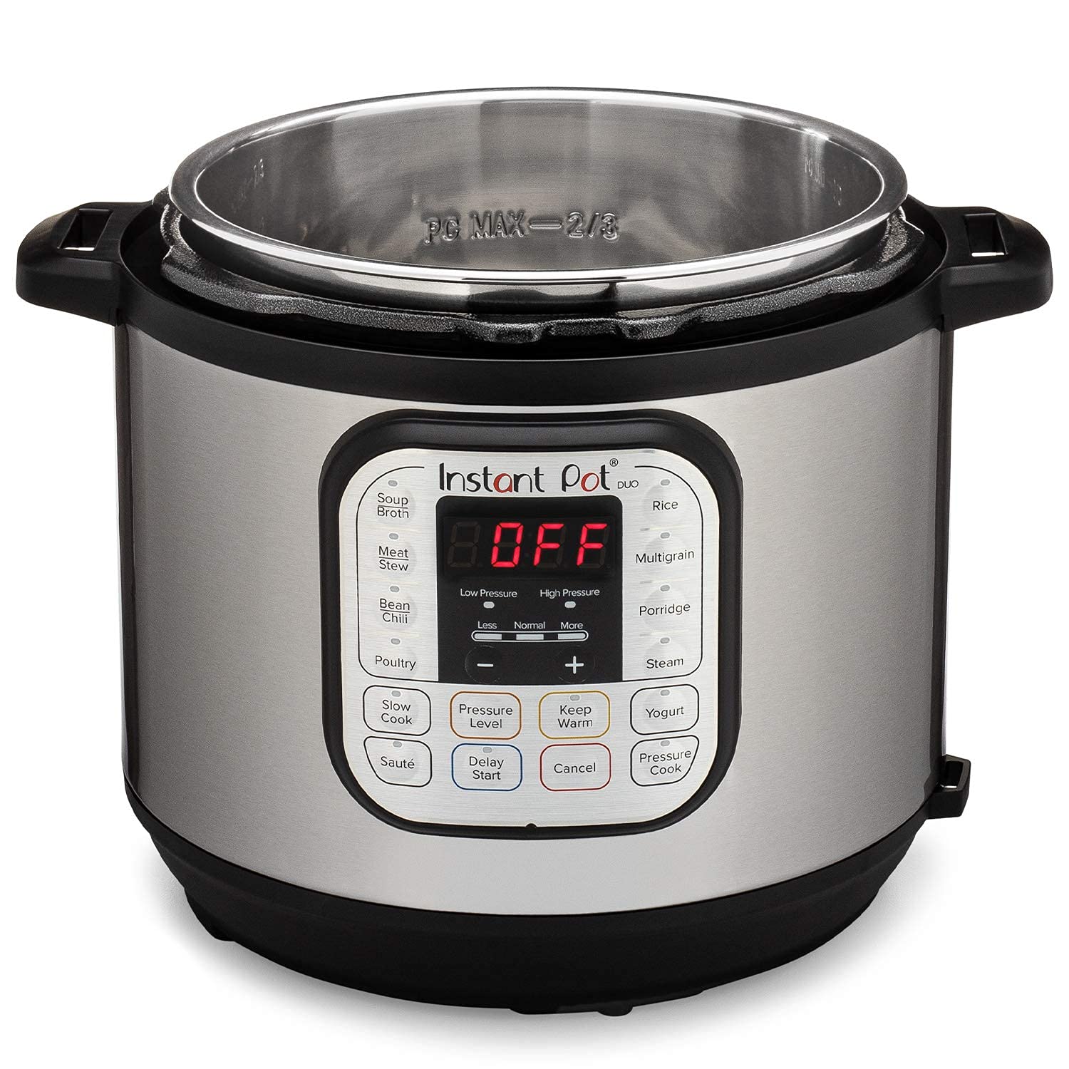 Instant Pot IP-POT-SS304-60 Genuine Stainless Steel Inner Cooking Pot - 6 Quart & Tempered Glass Lid, Stainless Steel Rim, for 5 Qt/L or 6 Qt/L Models