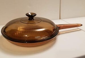 corning vision visionware amber 10" frying pan w/lid