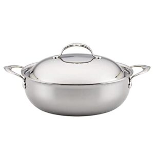 Hestan - NanoBond Collection - Titanium Stainless Steel 5-Quart Dutch Oven - Toxin, PFAS, & Chemical Free Clean Cookware, Induction Cooktop Compatible