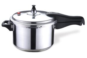bene casa - aluminum pressure cooker (4 quart) - includes pressure alarm and a sure-locking lid system - dishwasher safe