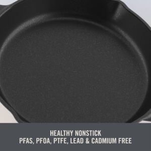 DASH Zakarian by Dash 4.5Qt Nonstick Cast Iron Braiser for Braising, Frying and More - Blue