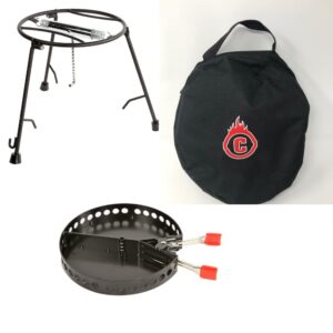 campmaid charcoal holder & lid lifter - dutch oven tools set - charcoal holder & cast iron grill accessories - camping grill set - outdoor cooking essentials - camp kitchen equipment - (2 piece set)