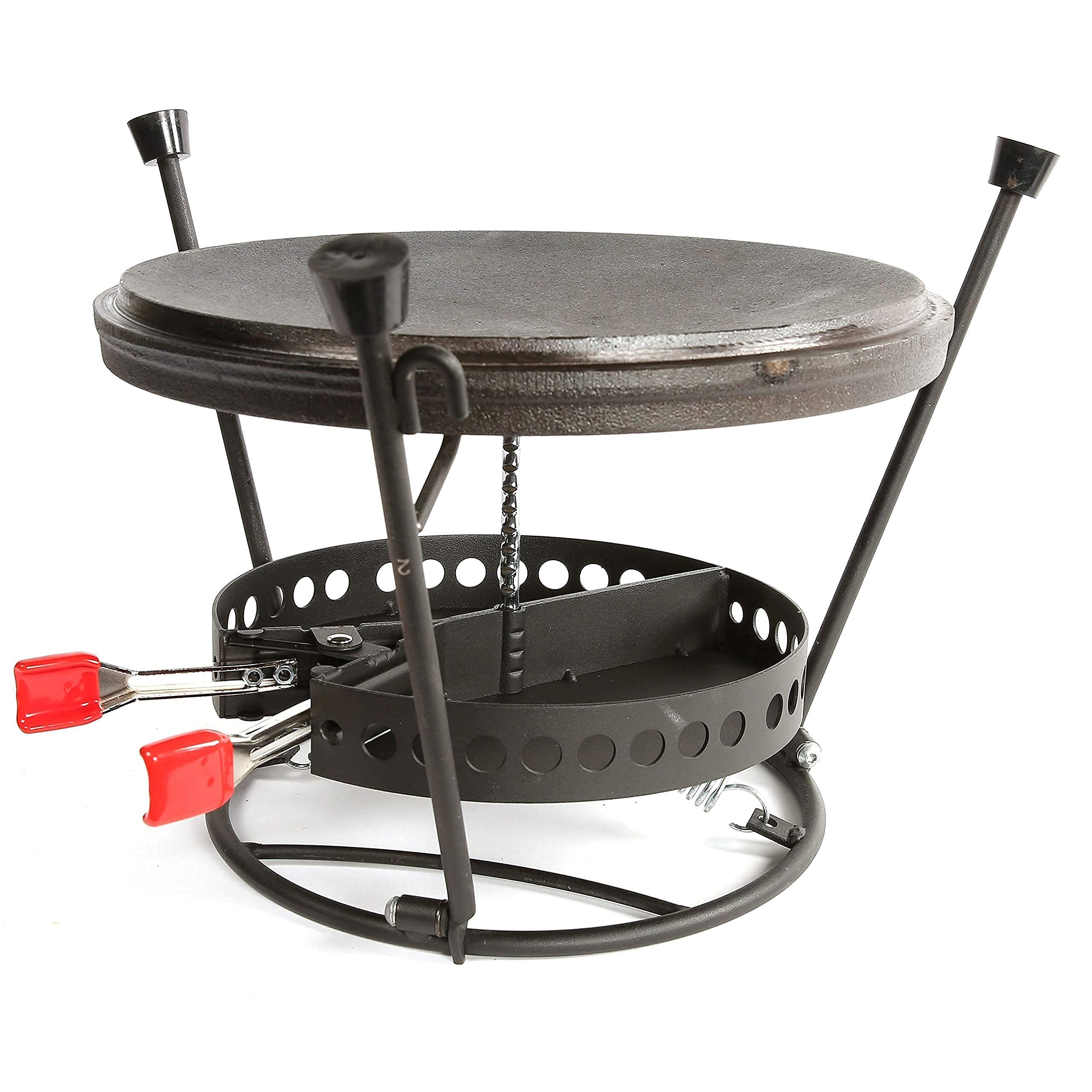 CampMaid Charcoal Holder & Lid Lifter - Dutch Oven Tools Set - Charcoal Holder & Cast Iron Grill Accessories - Camping Grill Set - Outdoor Cooking Essentials - Camp Kitchen Equipment - (2 Piece Set)