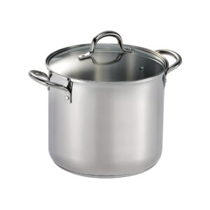 tramontina covered stock pot stainless steel 12qt, 80104/122ds