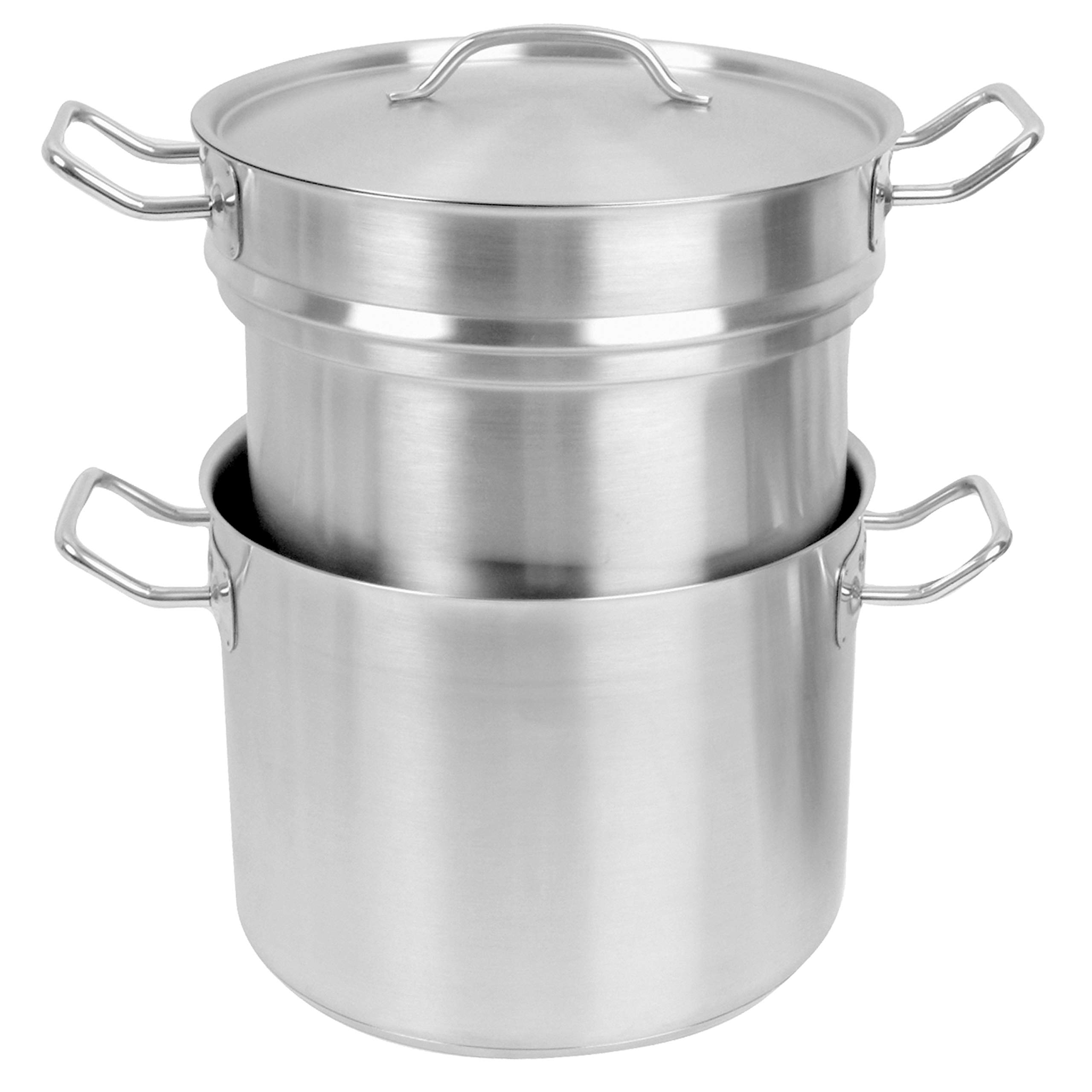 Thunder Group 8 quart 18/8 stainless steel double boiler (3 pcs set), comes in each