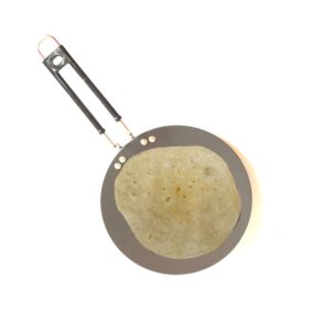 Hard Anodised Roti Tawa With Steel Handle Aluminium Chapati Tawa Concave Tawa Paratha Tawa Griddle Pan Chapati Pan (4mm)