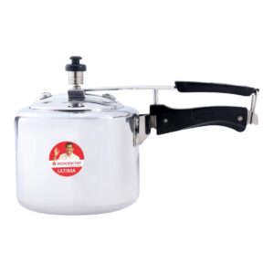 Wonderchef Ultima Inner Lid Indian Cooking Aluminum Pressure Cooker, 3 Quarts, Silver