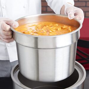 TrueCraftware 11 Qt. Vegetable Inset Pan Stainless Steel - for Soup Warmer and Soup Chafer Soup Pot Soup Station Applicable for Kitchen Hotel Catering Restaurant Buffet Parties Banquets