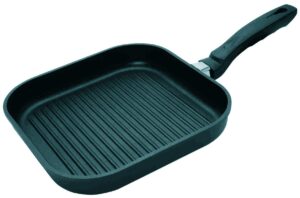 elo rubicast cast aluminum kitchen induction cookware grill pan with durable non-stick coating, 11-inch