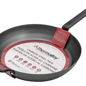 Browne Foodservice THERMALLOY 11.8 Inch Black Carbon Steel Fry Pan