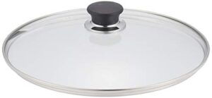 ballarini 334 °f02.28 glass lid 28 cm stainless steel lid and knob, black/clear, 6 x 28,9 x 11.4 (