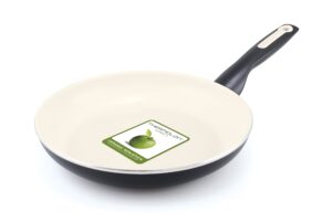 greenpan rio 12 inch ceramic non-stick fry pan, black -