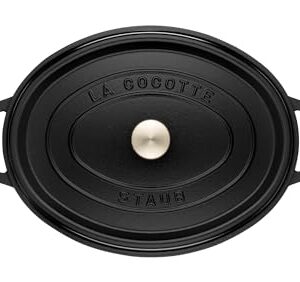 Staub Oval Dutch Oven 8.5-Quart Matte Black