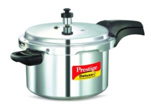prestige deluxe aluminum pressure cooker, 5-liter