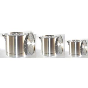 thaweesuk shop 3 big tamale steamer vaporera stock pots premium thick aluminum 32qt/40qt/52qt of set