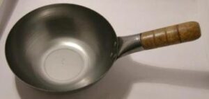 kitchencookshop carbon steel wok flat base 1209f, 10 inches/25.5 centimeters