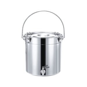 stock pot - soup pot with lid, stock pot, 201 stainless steel soup bucket/sealed bucket/transportation bucket, wine tank with tap, for water milk tea milk storage bucket (size : 34l)