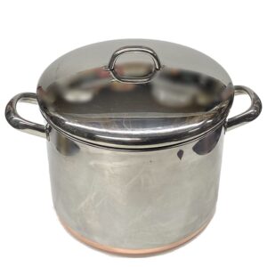 revere ware stainless steel copper bottom stockpot and lid, 10 quart